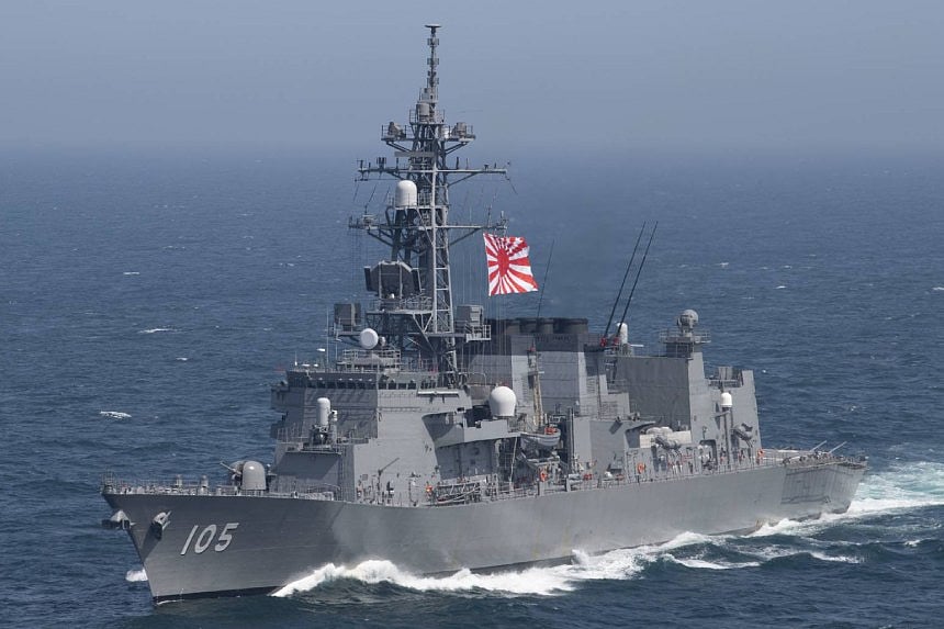 Japanese warship disabled after allegedly hitting rock during sea trials