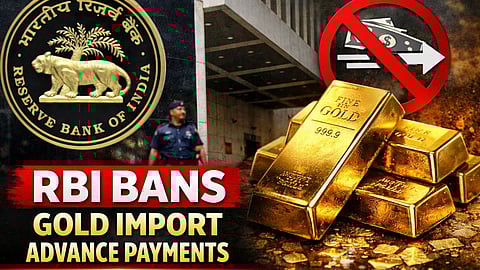 RBI Bans Gold Import Payment