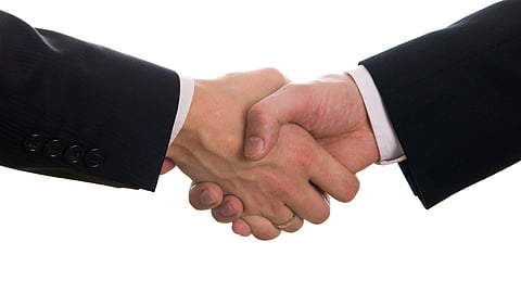 Handshake stock image