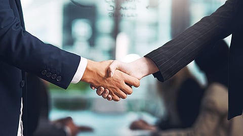 Handshake stock image