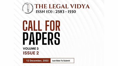 Call for Papers: The Legal Vidya (Submit by 12 Dec)