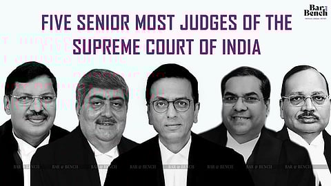Five senior most judges of the Supreme Court of India