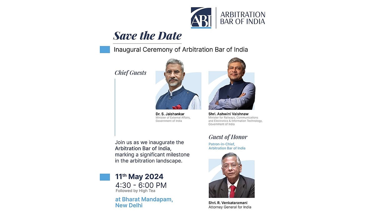 Arbitration Bar of India to be inaugurated on May 11 - Vimarsana News