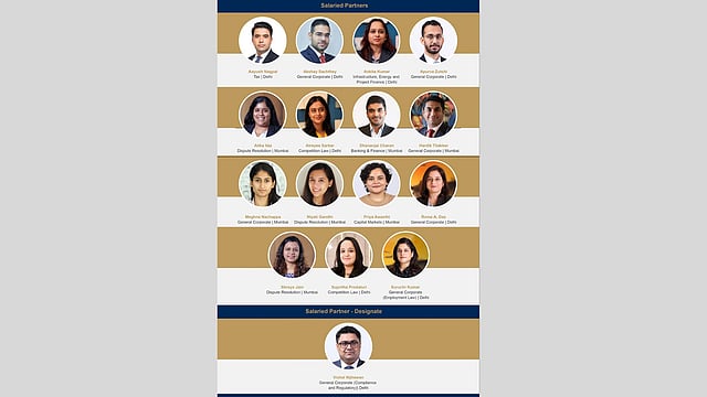 Newly elevated Salaried Partners and Partner Designate of SAM & CO