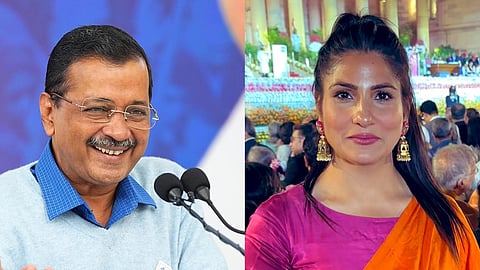 Arvind Kejriwal and Rubika Liyaquat 