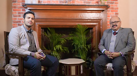 Justice Hrishikeh Roy with Debayan Roy