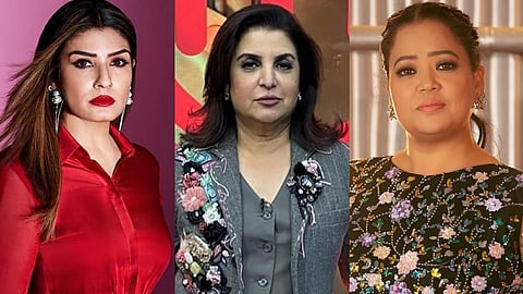 Raveena Tandon, Farah Khan, Bharti Singh