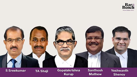 Kerala Advocate General Gopalakrishna Kurup, Director General of Prosecution TA Shaji, Sr. Adv S Sreekumar, Sr Adv Santhosh Mathew and Adv Yeshwanth Shenoy