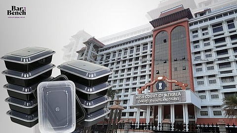 food delivery in plastic containers, kerala high court