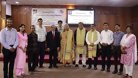 NLUO Inauguration of Child Protection Mentorship Program Core Team for Child Rights with Justice Sri Raman, Prof Ved Kumari, Prof Biraj Swain