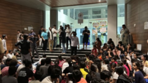 MNLU CS Student protest