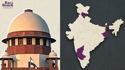  India map and Supreme Court