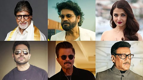 Amitabh Bachchan, Akkineni Nagarjuna, Aishwarya Rai Bachchan, Abhishek Bachchan, Anil Kapoor and Jackie Shroff