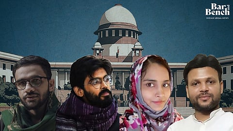 Umar Khalid, Sharjeel Imam, Gulfisha Fatima, and Meeran Haider and Supreme Court