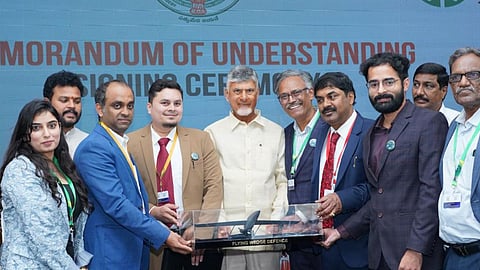 The MoU signing b/w Flying Wedge Defence and Government of Andhra Pradesh