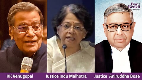KK Venugopal and Justices Indu Malhotra and Aniruddha Bose