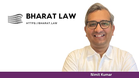 Nimit Kumar with Bharat.Law logo
