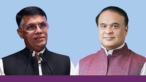 Pawan Khera and Himanta Biswa Sarma