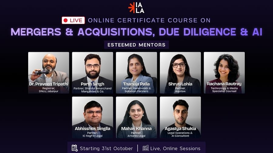 DNLU IALA: New DNLU IALA M&A AI Certificate Course for Lawyers