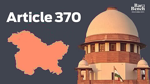 Jammu and Kashmir map and Supreme Court with Article 370