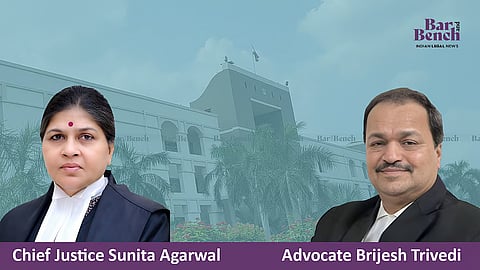 Chief Justice Sunita Agarwal, Advocate Brijesh Trivedi and Gujarat High Court
