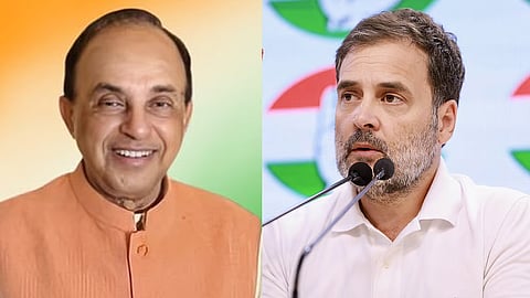Subramanian Swamy and Rahul Gandhi
