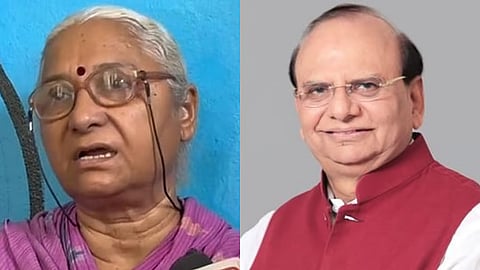 Medha Patkar and Delhi LG VK Saxena
