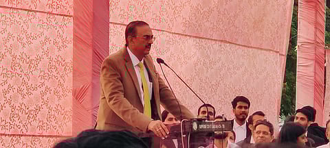 Senior Advocate Vikas Singh addressing the presidential debate
