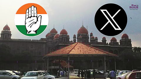 Telangana High Court, Congress logo, X logo

