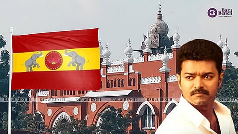 Madras High Court, TVK flag and Actor Vijay
