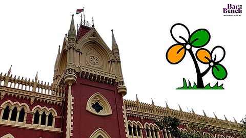 Calcutta High court and Trinamool congress party logo
