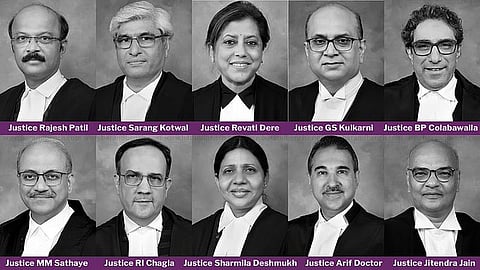 Justices R Patil, Kotwal, Revati, Kulkarni, Colabawalla, Sathaye, Chagla, Sharmila, Doctor, Jain
