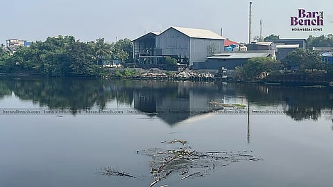River polluted with Industrial Waste