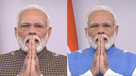 PM Narendra Modi during his TV announcement