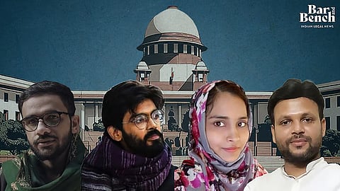 Umar Khalid, Sharjeel Imam, Gulfisha Fatima, and Meeran Haider and Supreme Court
