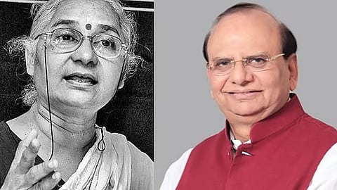 Medha Patkar and Delhi LG VK Saxena
