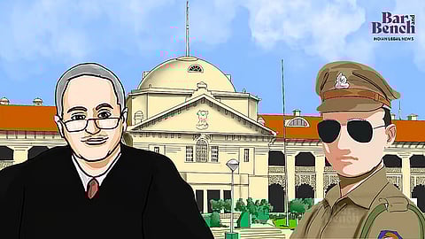 Judge and Policeman with Allahabad High Court
