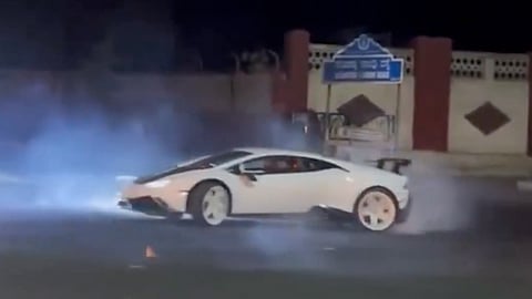 Lamborghini stunt