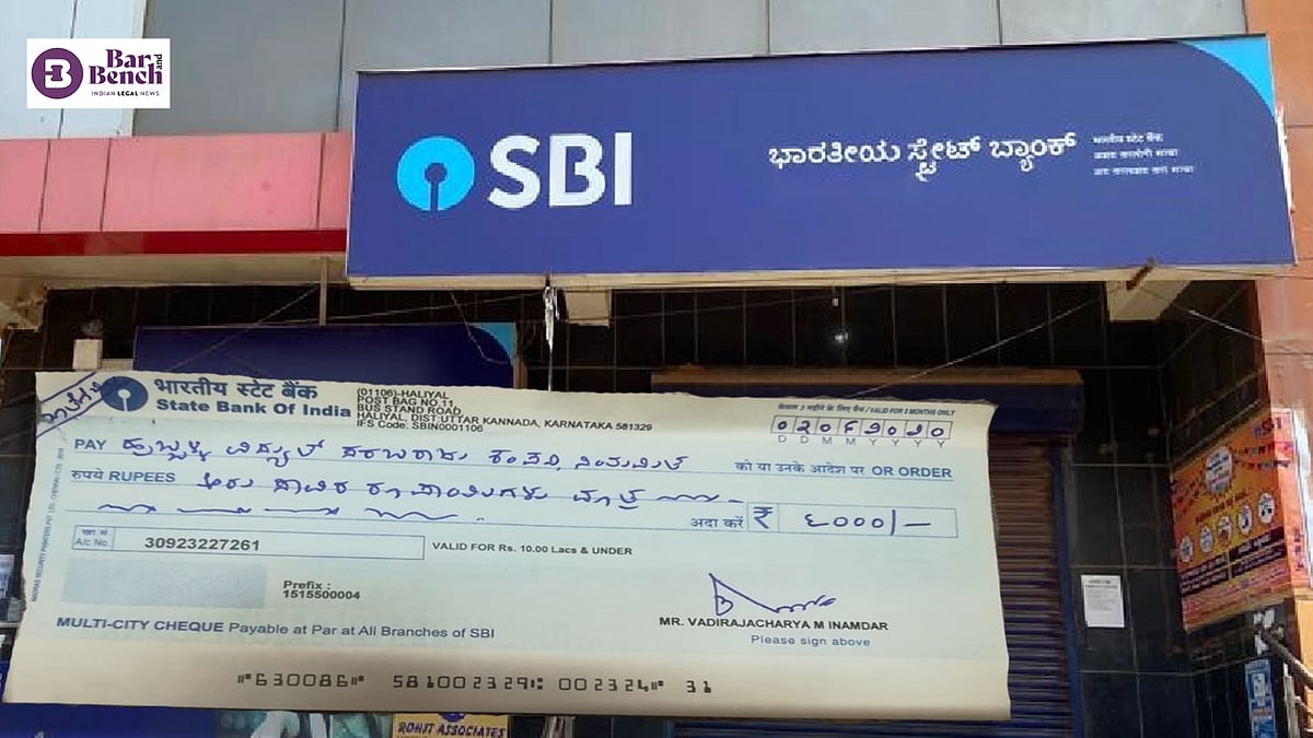 Indifferent attitude by SBI for use of Kannada in cheque; Consumer ...