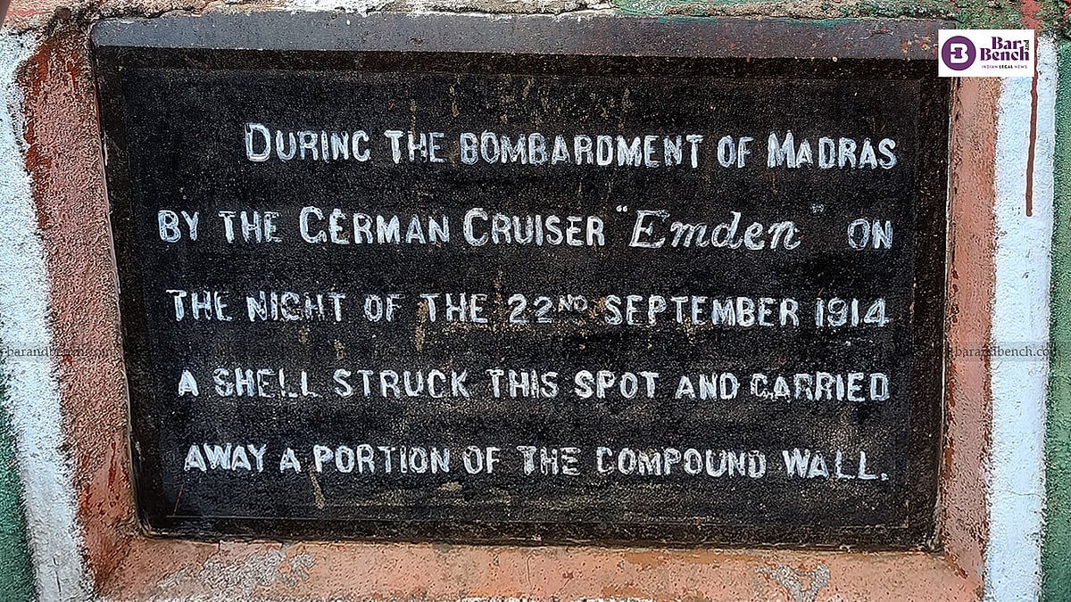 How a German war ship damaged the Madras High Court boundary wall in
