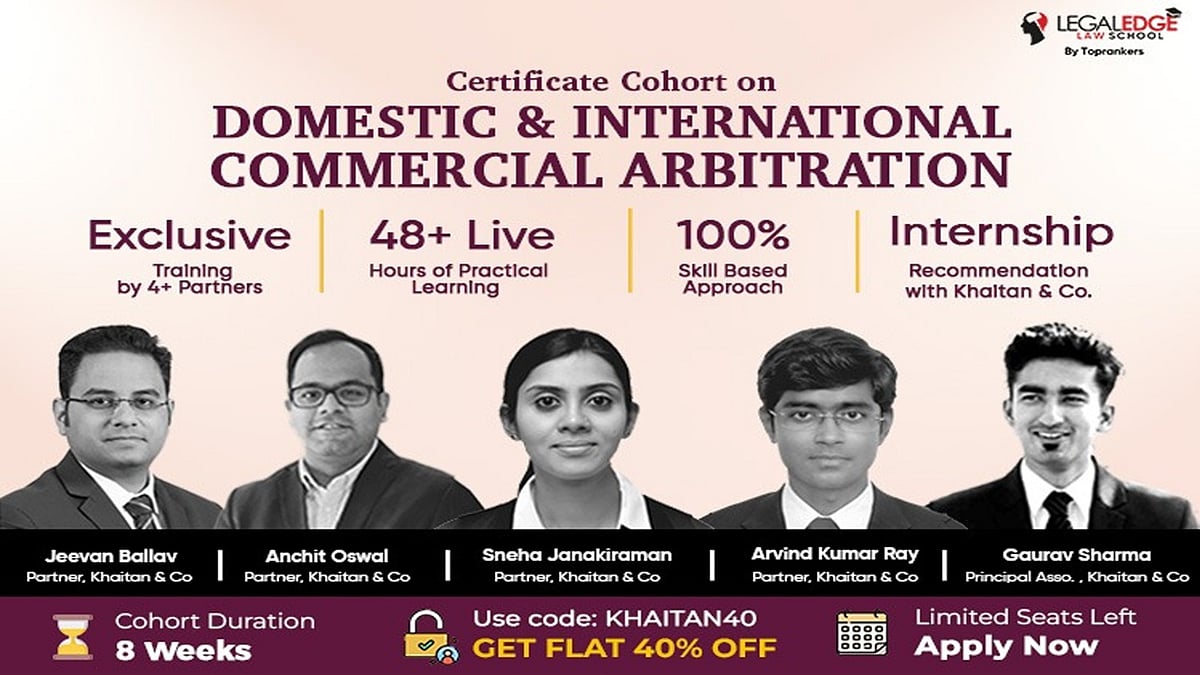 Certificate Cohort on Domestic & International Commercial Arbitration ...