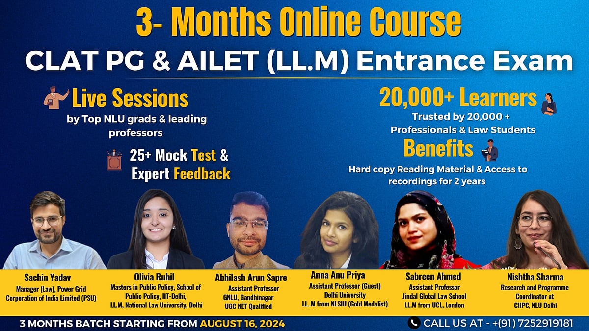 Online Course on CLAT PG and AILET (LL.M) Entrance Exam Preparation by ...