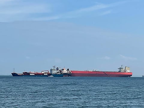 Oil tanker and bunker-fuel vessel