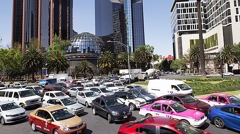 Mexico City, traffic jam