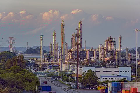 Picture of a refinery in Singapore