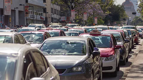 Photo of traffic jam in Mexico City