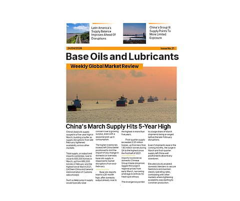 Front cover of Base Oils and Lubricants: Weekly Global Market Review - 24 April '26