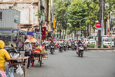 Photo showing traffic in Ho Chi Minh