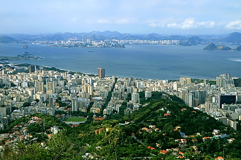 Photo showing aerial view of Rio de Janeiro 