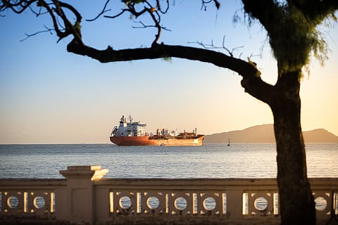 Photo of vessel off Santos, Brazil